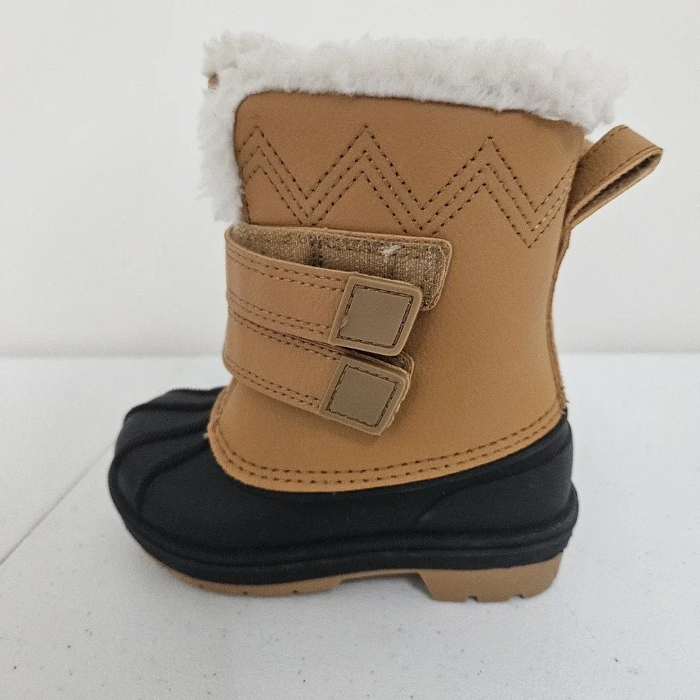 NWT Cat & Jack Denver Winter Faux Fur Lined Boots Toddler 6 Brown‎ Waterproof